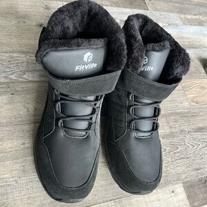 Men's Fitville sz 13 EXTRA WIDE Black Winter Boots